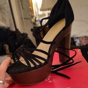 Black and Brown Platform Heels